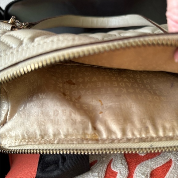 Kate Spade Cream Quilted Design Handbag - Picture 7 of 16